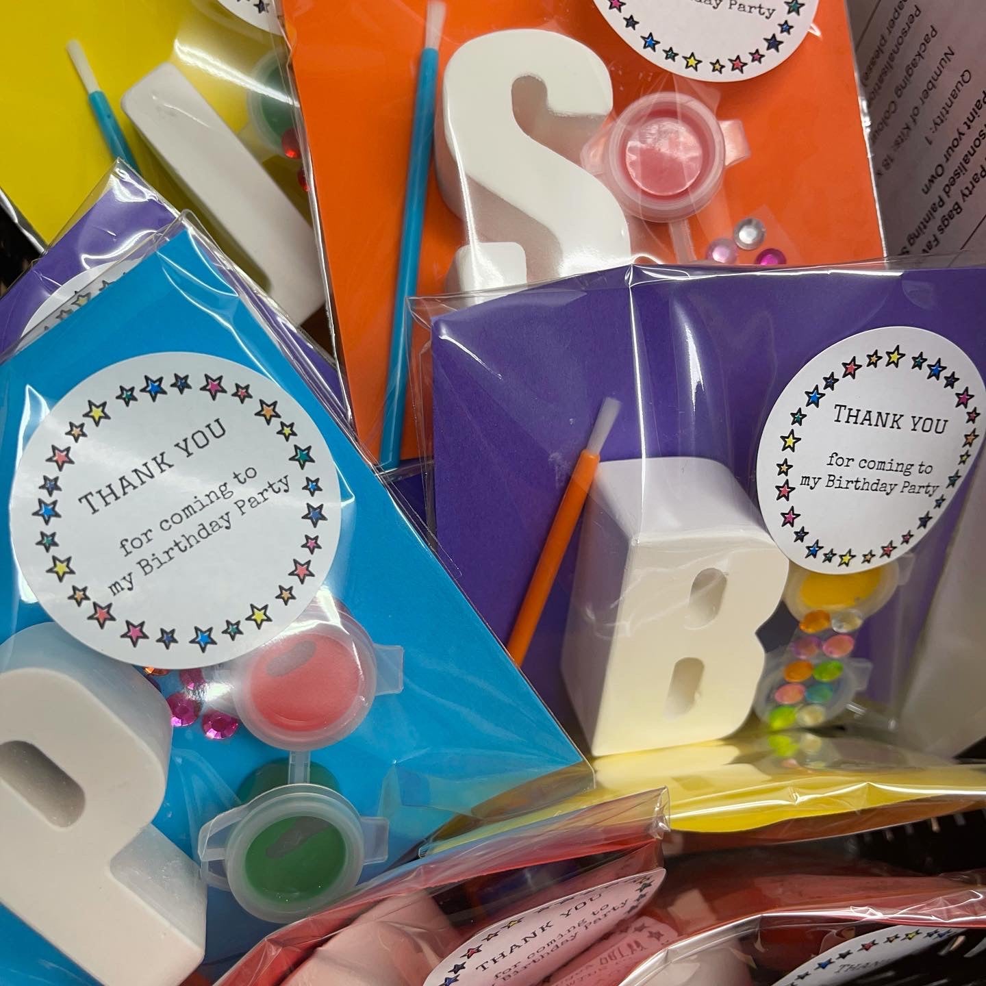 Initial Letter Kits -Personalised Party Bag Fillers