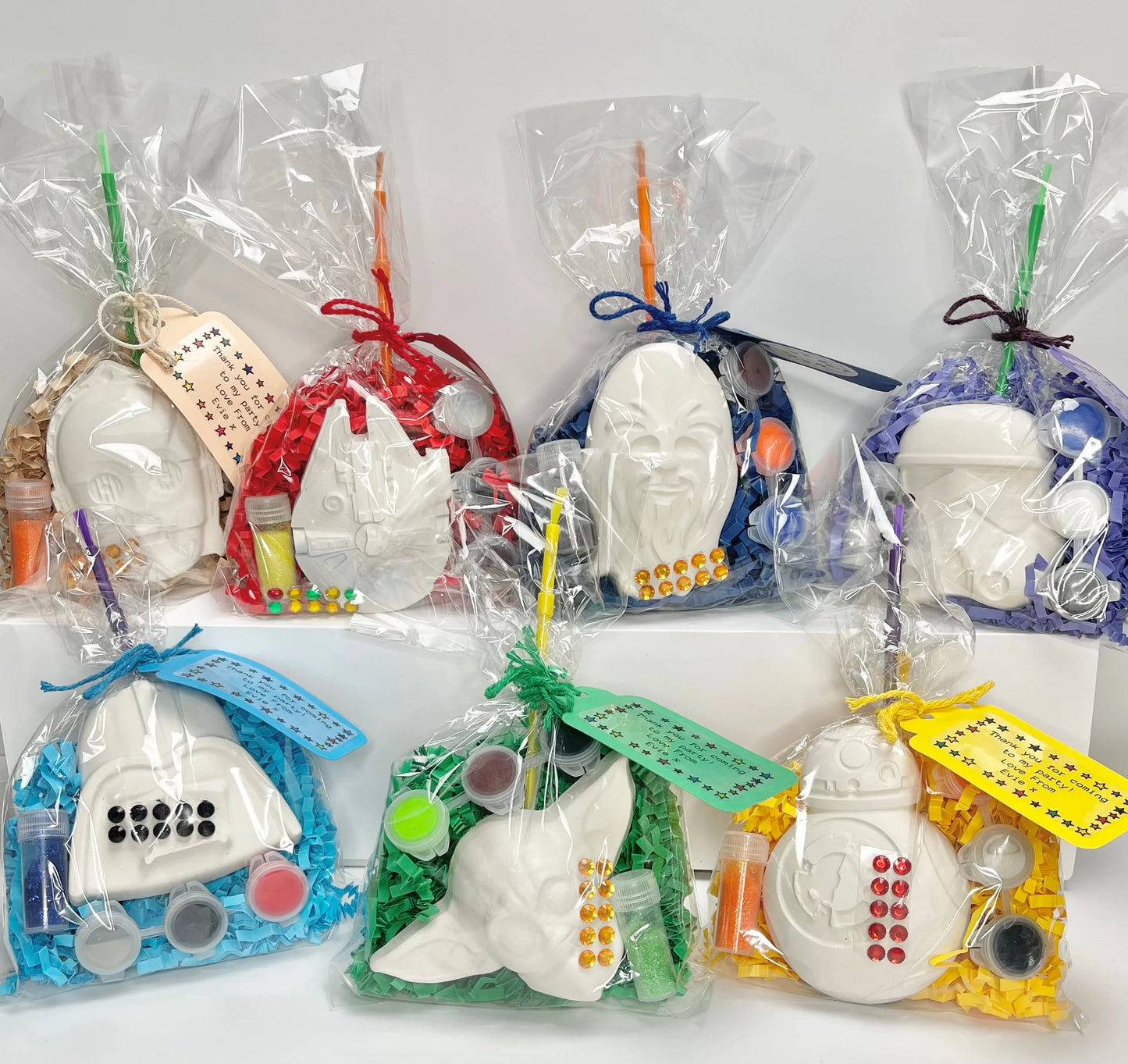 Large Star Space Party Bags with Personalised Tags